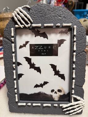 Halloween Skeleton Hand Gray Photo Frame - 5x7
